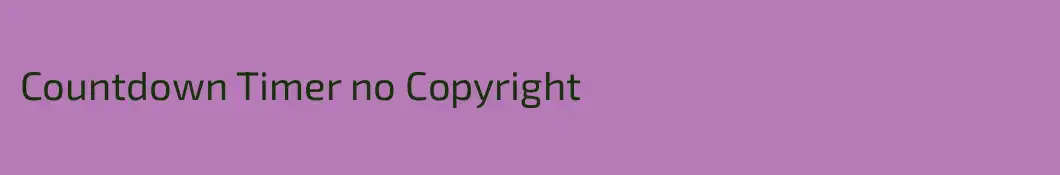 Countdown Timer no Copyright